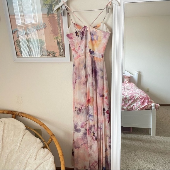 HUNTER BELL Floral Maxi Dress - Pink and Purple - Picture 7 of 9